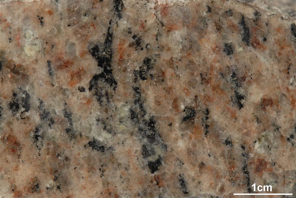 Almindingen-Granit, Schlifffläche