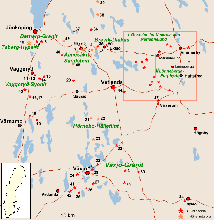 Kartenausschnitt Småland West