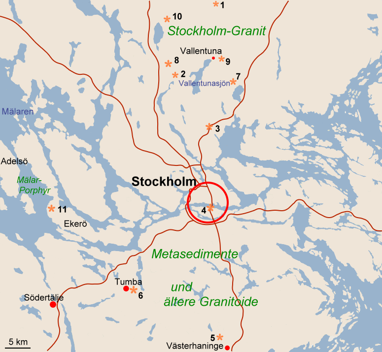 Kartenausschnitt Stockholm
