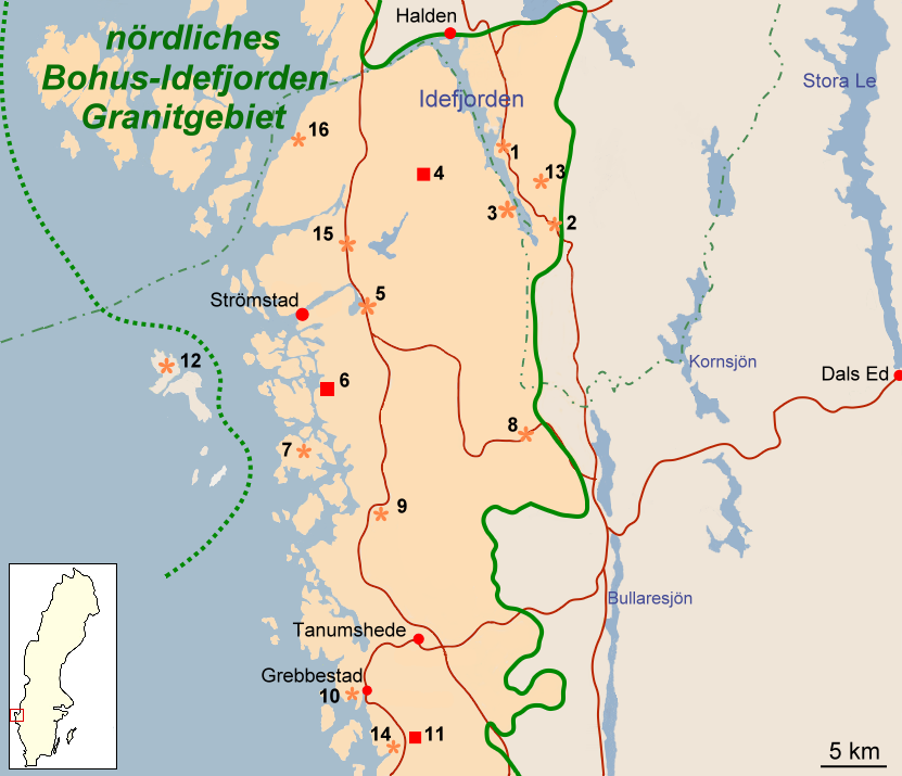 Kartenausschnitt nördliches Bohuslän