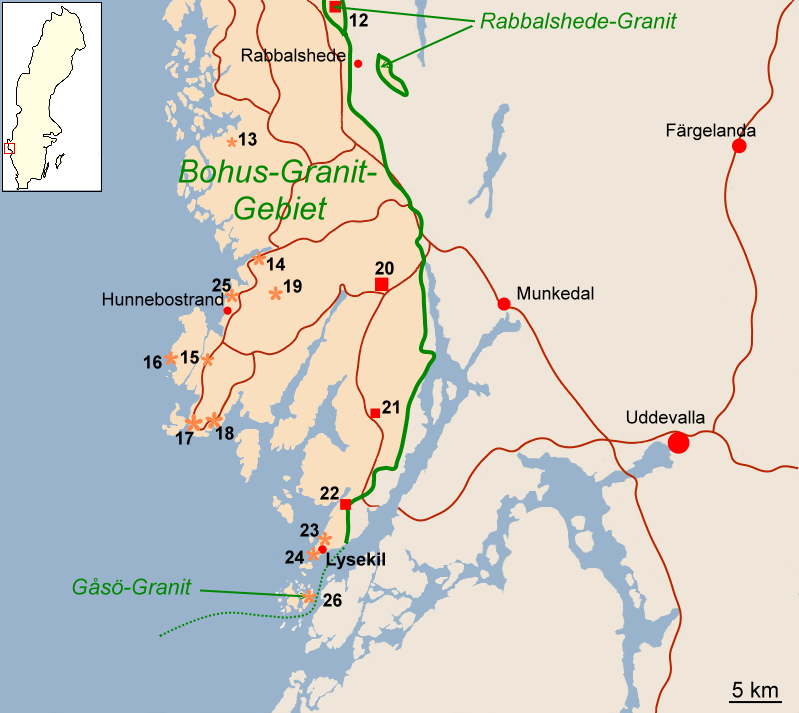 Kartenausschnitt südliches Bohuslän